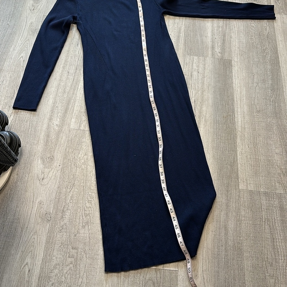 J CREW Ribbed sweater-dress In Navy Blue Size Medium - Picture 9 of 10